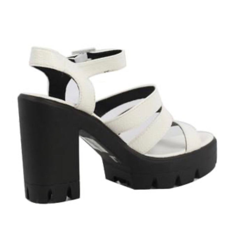 NEW Y2K White Strappy Platform Heels - Picture 3 of 4